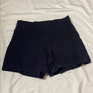 SPANX High Waist Dark Blue Pull On Shorts, Size Medium